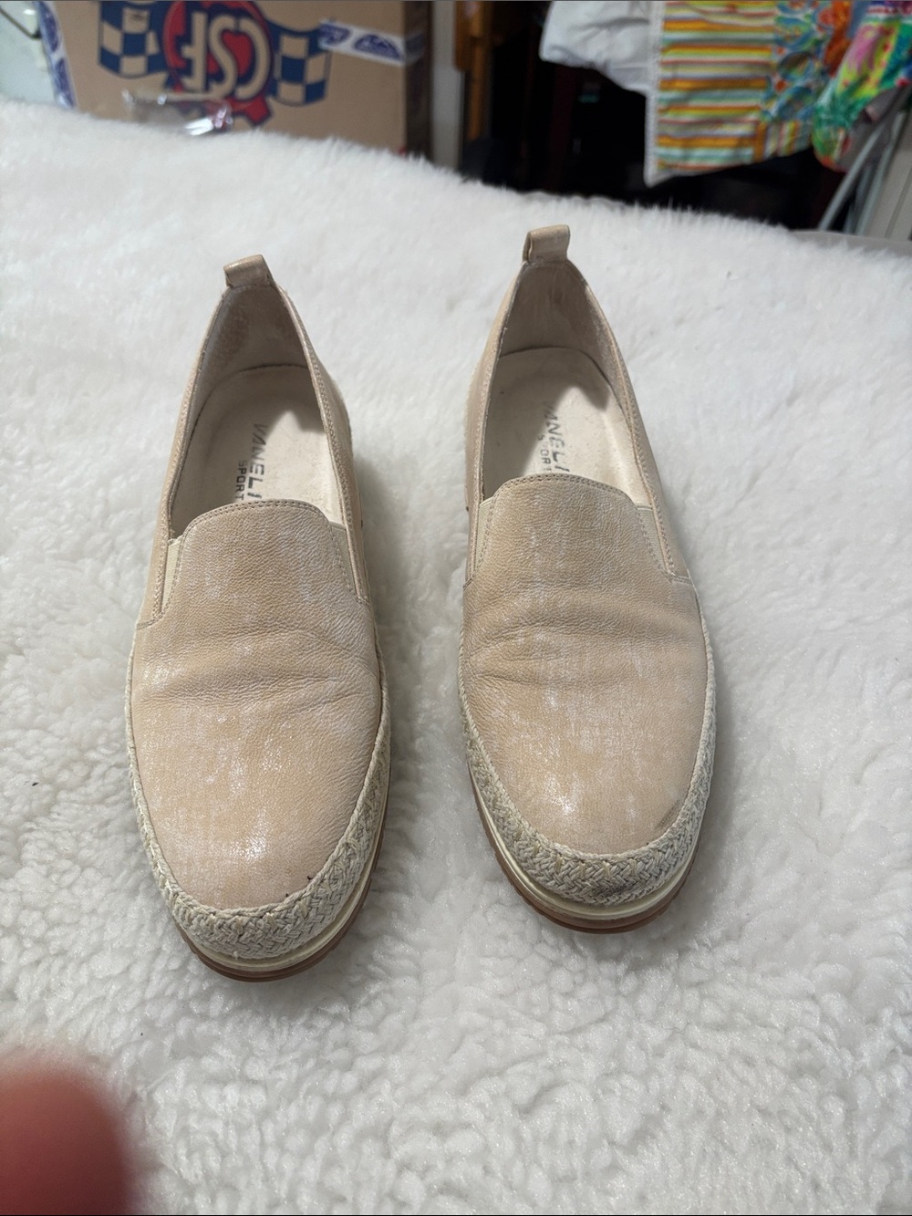 Vaneli Beige Slip-On Espadrille Loafers